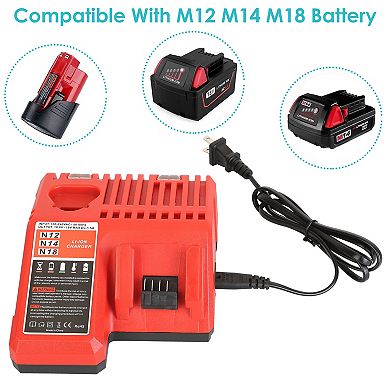 M12 M18 Rapid Fast Charger - Fit For Milwaukee 10.8-18v Battery