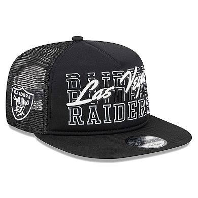 Men's New Era Black Las Vegas Raiders  Instant Replay 9FIFTY Snapback Hat