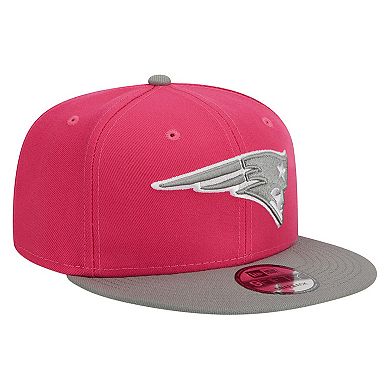 Men's New Era Pink/Gray New England Patriots 2-Tone Color Pack 9FIFTY Snapback Hat