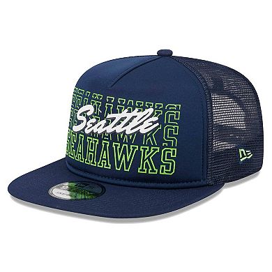 Men's New Era College Navy Seattle Seahawks Instant Replay 9FIFTY Snapback Hat