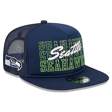 Men's New Era College Navy Seattle Seahawks Instant Replay 9FIFTY Snapback Hat