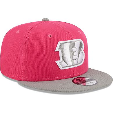 Men's New Era Pink/Gray Cincinnati Bengals 2-Tone Color Pack 9FIFTY Snapback Hat