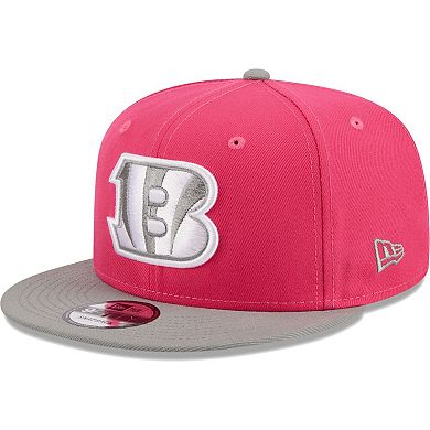 Men's New Era Pink/Gray Cincinnati Bengals 2-Tone Color Pack 9FIFTY Snapback Hat