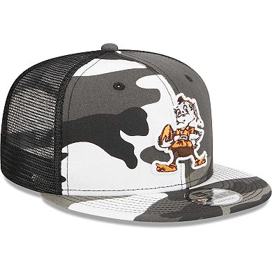 Men's New Era Urban Camo Cleveland Browns 9FIFTY Trucker Snapback Hat