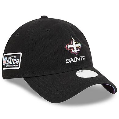 Women's New Era  Black New Orleans Saints 2023 NFL Crucial Catch 9TWENTY Adjustable Hat