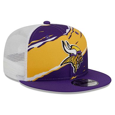 Men's New Era Purple Minnesota Vikings  Tear Trucker 9FIFTY Snapback Hat
