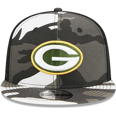 Men's New Era Urban Camo Green Bay Packers 9FIFTY Trucker Snapback Hat