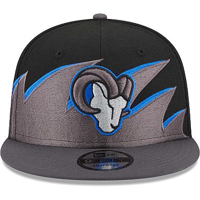 Men's New Era Black Los Angeles Rams Tidal Wave 9FIFTY Snapback Hat
