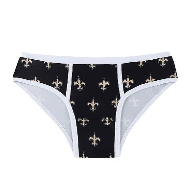 Women's Concepts Sport Black New Orleans Saints Gauge Allover Print Knit Panties