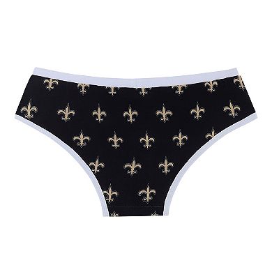 Women's Concepts Sport Black New Orleans Saints Gauge Allover Print Knit Panties