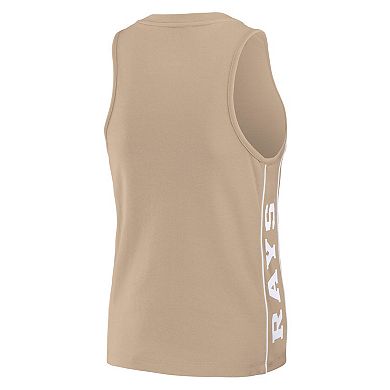 Women's WEAR by Erin Andrews Tan Tampa Bay Rays Tonal Tank Top