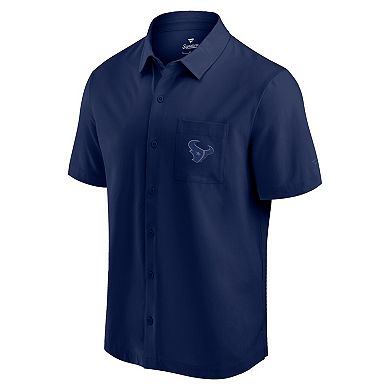 Men's Fanatics Navy Houston Texans Front Office Button-Up Shirt