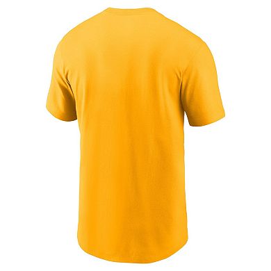 Men's Nike Gold Kansas City Chiefs Primetime Wordmark Essential T-Shirt