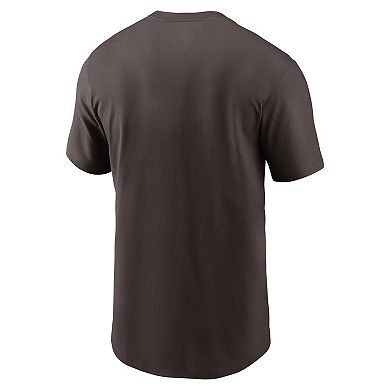 Men's Nike Brown Cleveland Browns Logo Essential T-Shirt