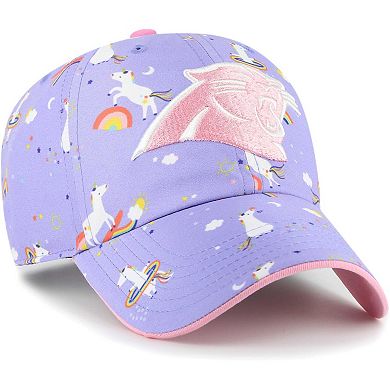 Girls Preschool '47 Lavender Carolina Panthers Unicorn Clean Up Adjustable Hat