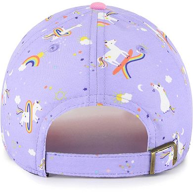 Girls Preschool '47 Lavender Carolina Panthers Unicorn Clean Up Adjustable Hat