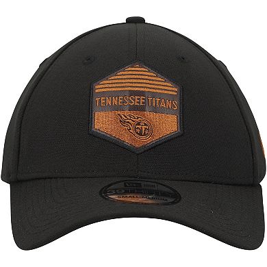 Men's New Era Black Tennessee Titans Gulch 39THIRTY Flex Hat