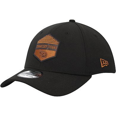 Men's New Era Black Tennessee Titans Gulch 39THIRTY Flex Hat