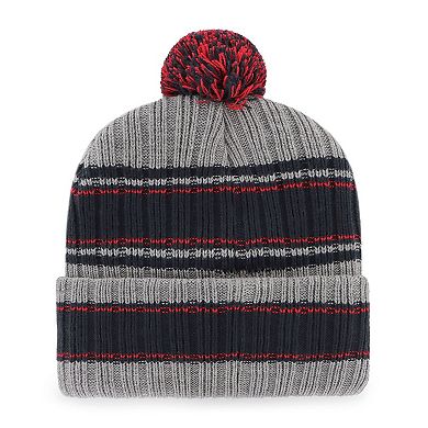 Men's '47  Graphite New England Patriots Rexford Cuffed Knit Hat with Pom