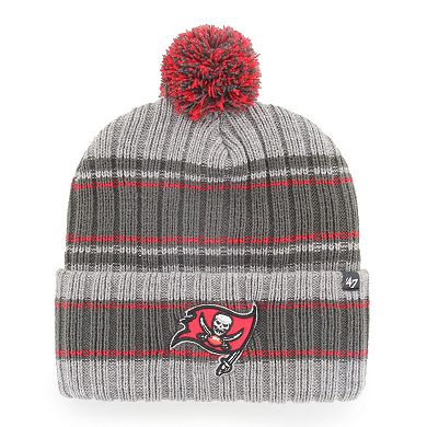 Men's '47  Graphite Tampa Bay Buccaneers Rexford Cuffed Knit Hat with Pom