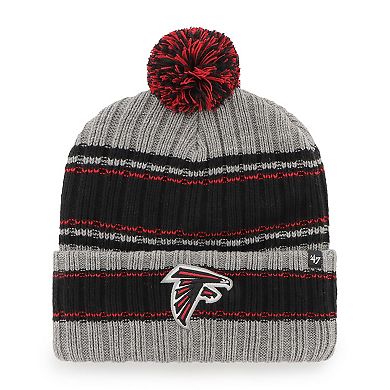 Men's '47  Graphite Atlanta Falcons Rexford Cuffed Knit Hat with Pom