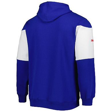 Men's Stitches Royal/White Chicago Cubs Stripe Pullover Hoodie