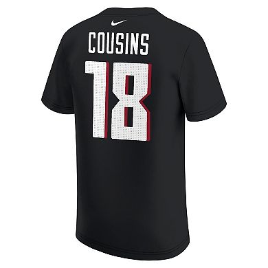 Youth Nike Kirk Cousins Black Atlanta Falcons Player Name & Number T-Shirt