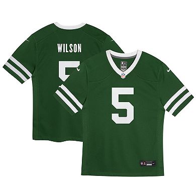 Preschool Nike Garrett Wilson Legacy Green New York Jets Game Jersey