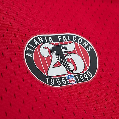 Men's Mitchell & Ness Deion Sanders Red Atlanta Falcons Retired Player Name & Number Mesh Top