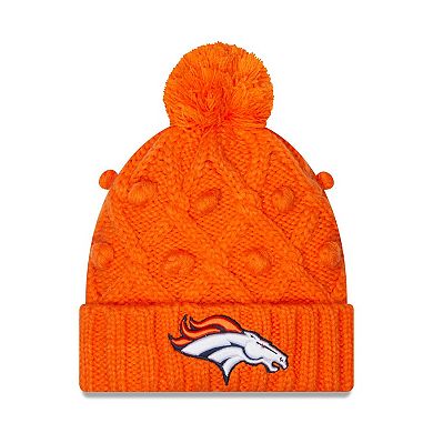 Women's New Era Orange Denver Broncos Toasty Cuffed Knit Hat with Pom