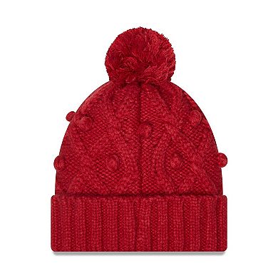 Women's New Era Cardinal Arizona Cardinals Toasty Cuffed Knit Hat with Pom