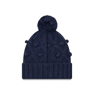Women's New Era Navy Tennessee Titans Toasty Cuffed Knit Hat with Pom