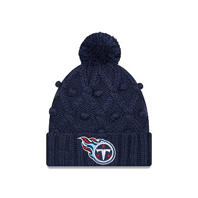 Women's New Era Navy Tennessee Titans Toasty Cuffed Knit Hat with Pom