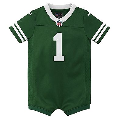 Newborn & Infant Nike Ahmad Sauce Gardner Legacy Green New York Jets Game Romper Jersey