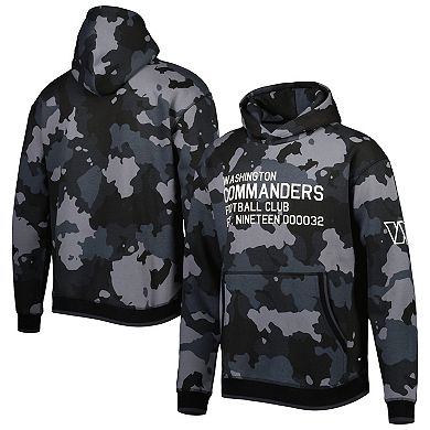 Men's The Wild Collective Black Washington Commanders Camo Pullover Hoodie