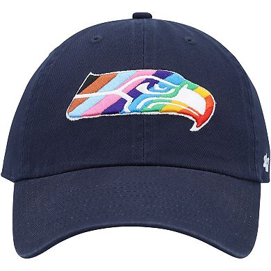 Men's '47 College Navy Seattle Seahawks Pride Clean Up Adjustable Hat