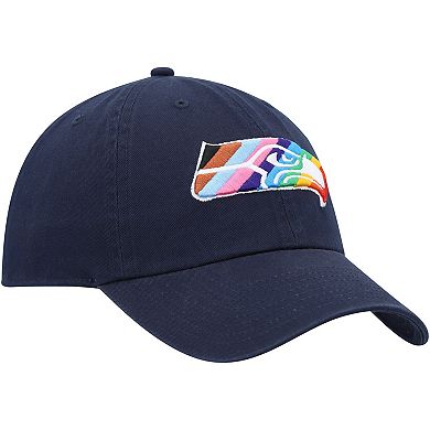 Men's '47 College Navy Seattle Seahawks Pride Clean Up Adjustable Hat