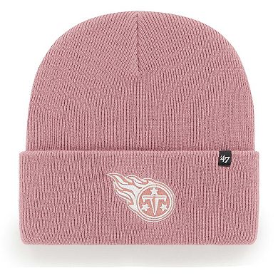 Women's '47  Pink Tennessee Titans Haymaker Cuffed Knit Hat