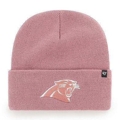 Women's '47  Pink Carolina Panthers Haymaker Cuffed Knit Hat