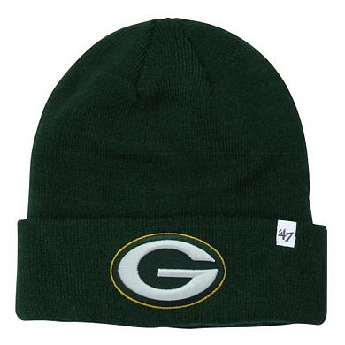 Mens Green Bay Packers '47 Brand Green Raised Cuffed Knit Hat