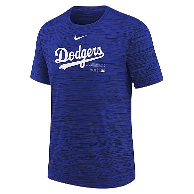 Youth Nike Royal Los Angeles Dodgers Authentic Collection Practice Performance T-Shirt