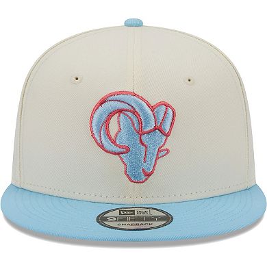 Men's New Era Cream/Light Blue Los Angeles Rams Two-Tone Color Pack 9FIFTY Snapback Hat