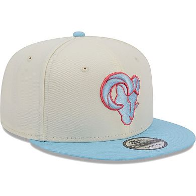 Men's New Era Cream/Light Blue Los Angeles Rams Two-Tone Color Pack 9FIFTY Snapback Hat