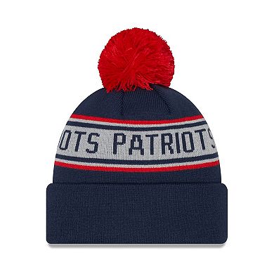 Men's New Era Navy New England Patriots Repeat Cuffed Knit Hat with Pom