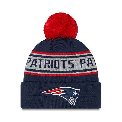 Men's New Era Navy New England Patriots Repeat Cuffed Knit Hat with Pom