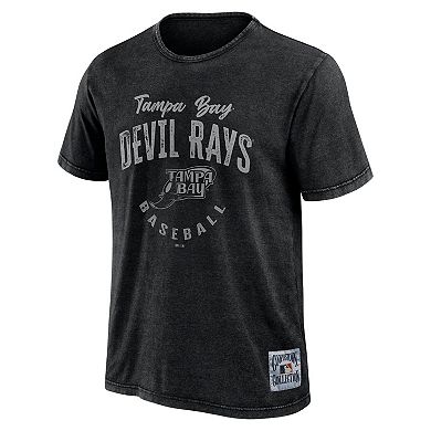 Men's Darius Rucker Collection by Fanatics Black Tampa Bay Rays Cooperstown Collection Washed T-Shirt