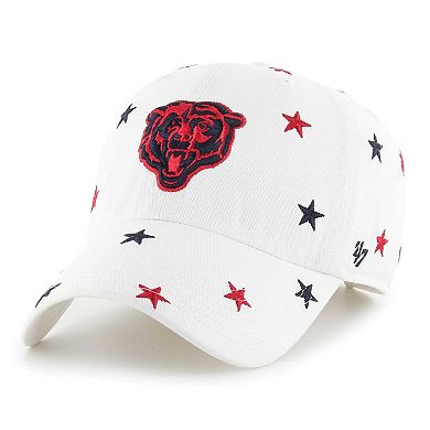 Unisex '47 White Chicago Bears Confetti Clean Up Adjustable Hat