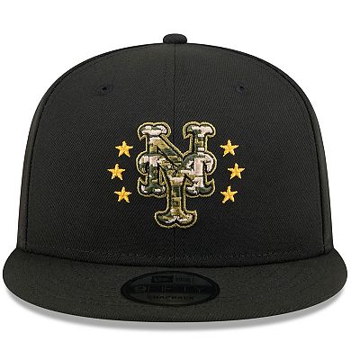 Men's New Era  Black New York Mets 2024 Armed Forces Day 9FIFTY Snapback Hat