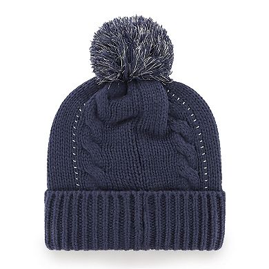 Women's '47 Navy Tennessee Titans Bauble Cuffed Knit Hat with Pom