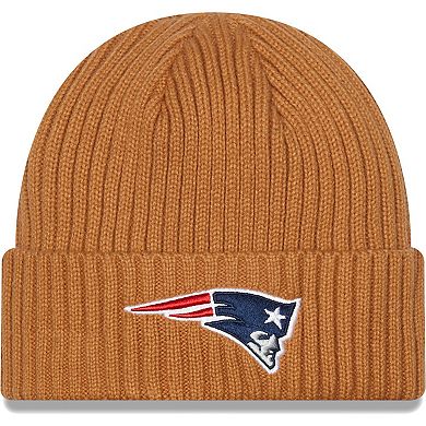 Men's New Era Brown New England Patriots Core Classic Cuffed Knit Hat